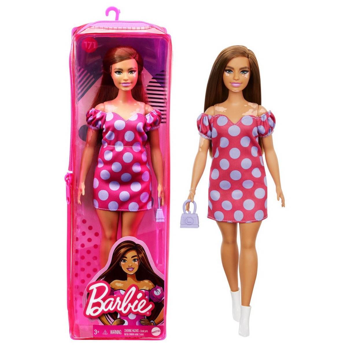 PAPUSA BARBIE FASHIONISTA SATENA CU ROCHIE ROZ CU BULINE - Atelieru' lui Mesterica