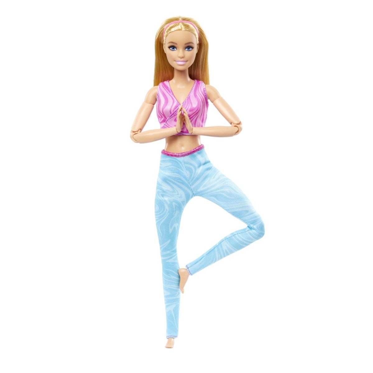PAPUSA BARBIE MADE TO MOVE BLONDA CU TOP MOV - Atelieru' lui Mesterica