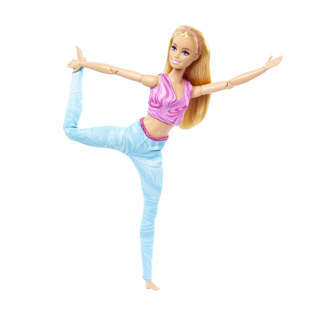 PAPUSA BARBIE MADE TO MOVE BLONDA CU TOP MOV - Atelieru' lui Mesterica