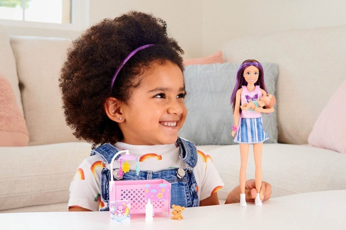 PAPUSA BARBIE MAMICA SATENA CU BEBELUS Atelieru' lui Mesterica | Jucarii, haine si incaltaminte pentru copii