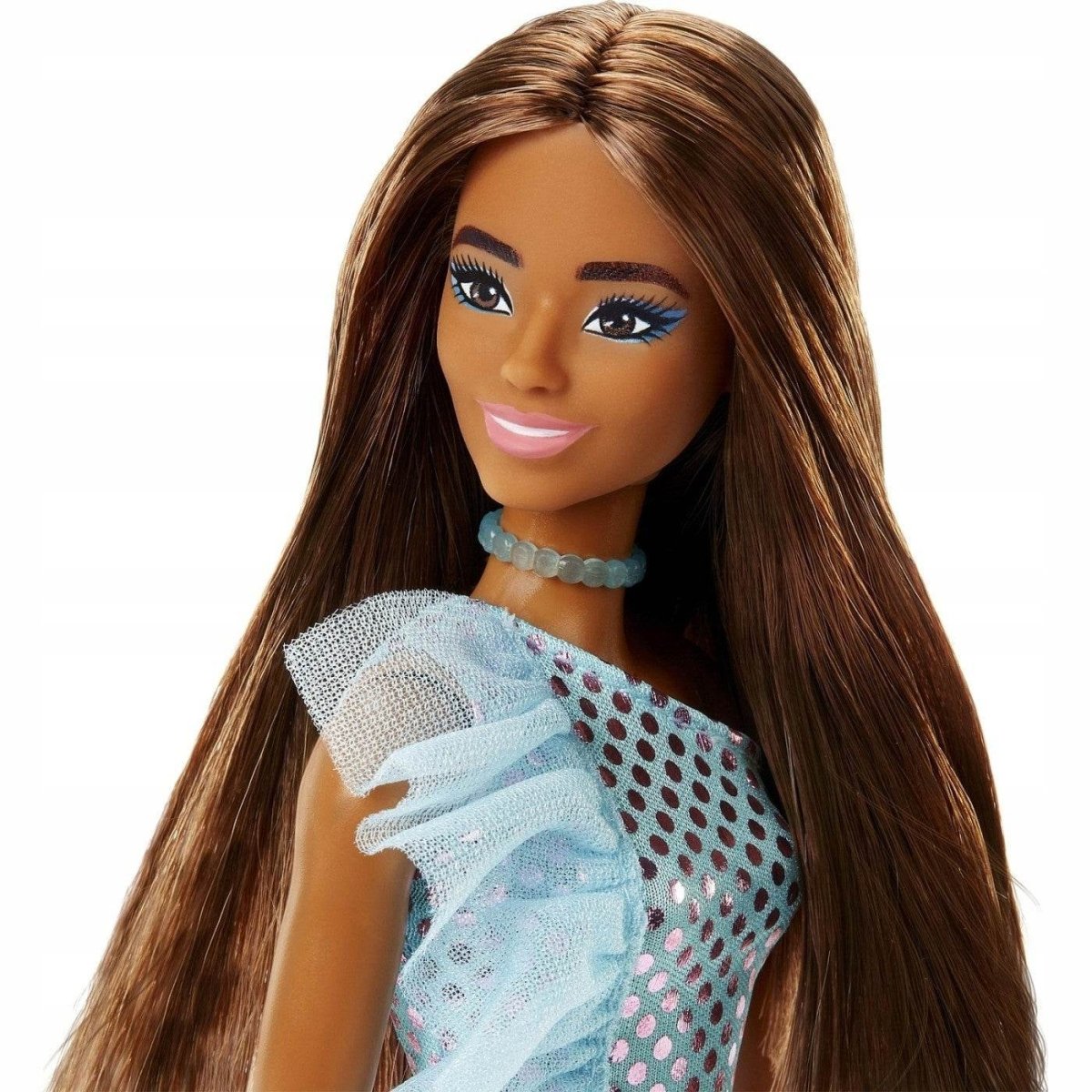 PAPUSA BARBIE TINUTE STRALUCITOARE SATENA CU ROCHITA BLUE Atelieru' lui Mesterica | Jucarii, haine si incaltaminte pentru copii