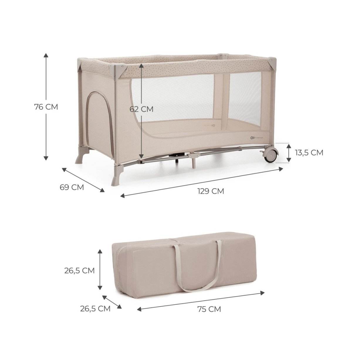 PATUT TRAVEL KINDERKRAFT JOY2, FARA ACCESORII, BEIGE - Atelieru' lui Mesterica