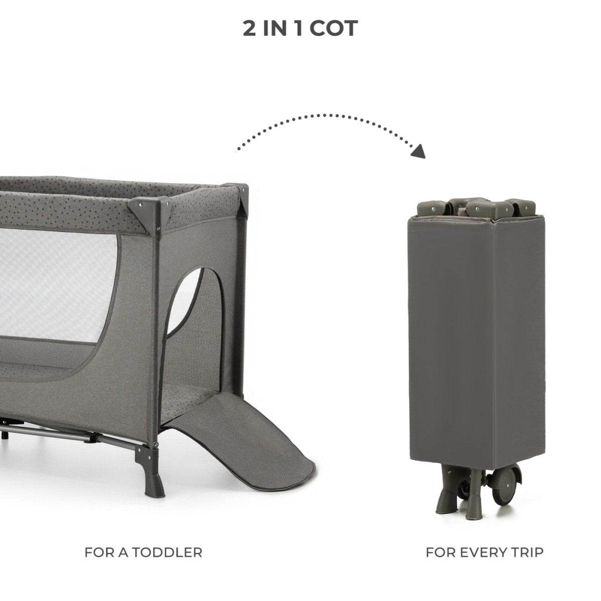 PATUT TRAVEL KINDERKRAFT JOY2, FARA ACCESORII, DARK GREY Atelieru' lui Mesterica | Jucarii, haine si incaltaminte pentru copii