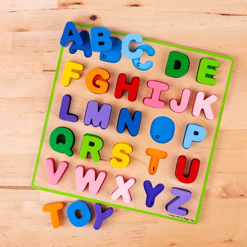Puzzle colorat - alfabet - Atelieru' lui Mesterica