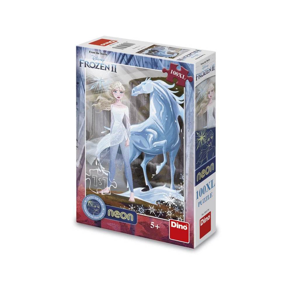 Puzzle neon Frozen, 100 piese - DINO TOYS Atelieru' lui Mesterica | Jucarii, haine si incaltaminte pentru copii