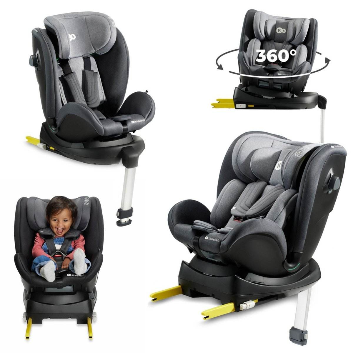 SCAUN AUTO I - SIZE, 40 - 125 CM, KINDERKRAFT XRIDER, GREY Atelieru' lui Mesterica | Jucarii, haine si incaltaminte pentru copii