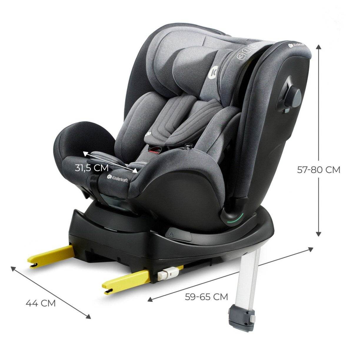 SCAUN AUTO I - SIZE, 40 - 125 CM, KINDERKRAFT XRIDER, GREY Atelieru' lui Mesterica | Jucarii, haine si incaltaminte pentru copii