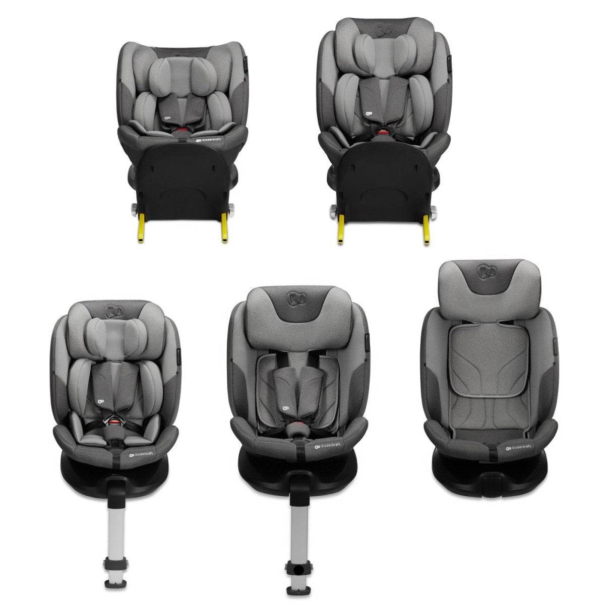 SCAUN AUTO KINDERKRAFT I - FIX, I - SIZE 40 - 150 CM, COOL GREY Atelieru' lui Mesterica | Jucarii, haine si incaltaminte pentru copii
