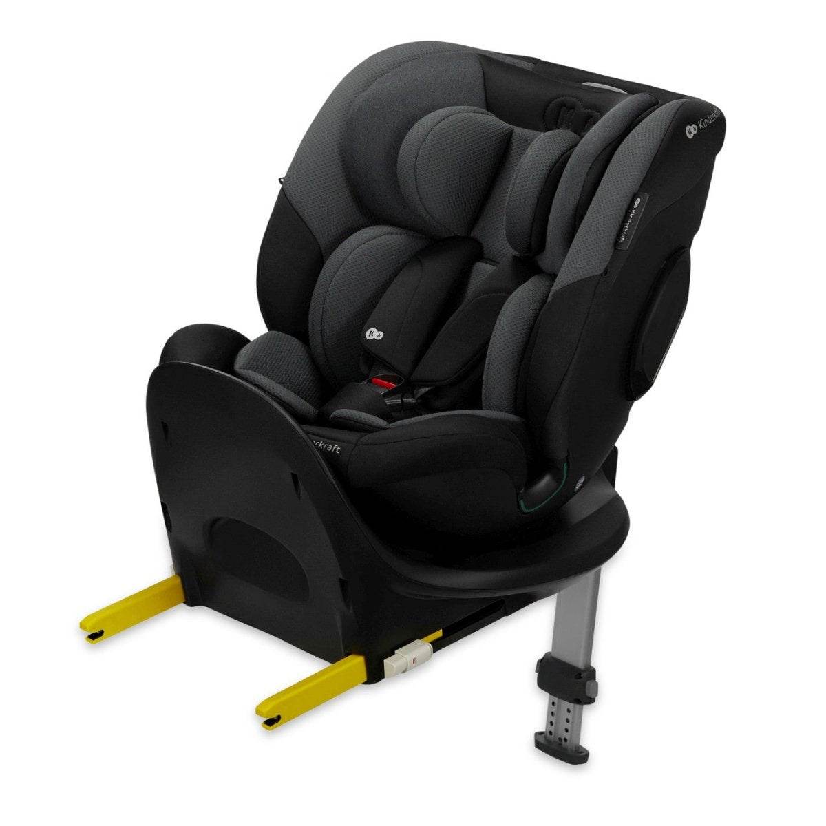 SCAUN AUTO KINDERKRAFT I-FIX, I-SIZE 40-150 CM, GRAPHITE BLACK - Atelieru' lui Mesterica