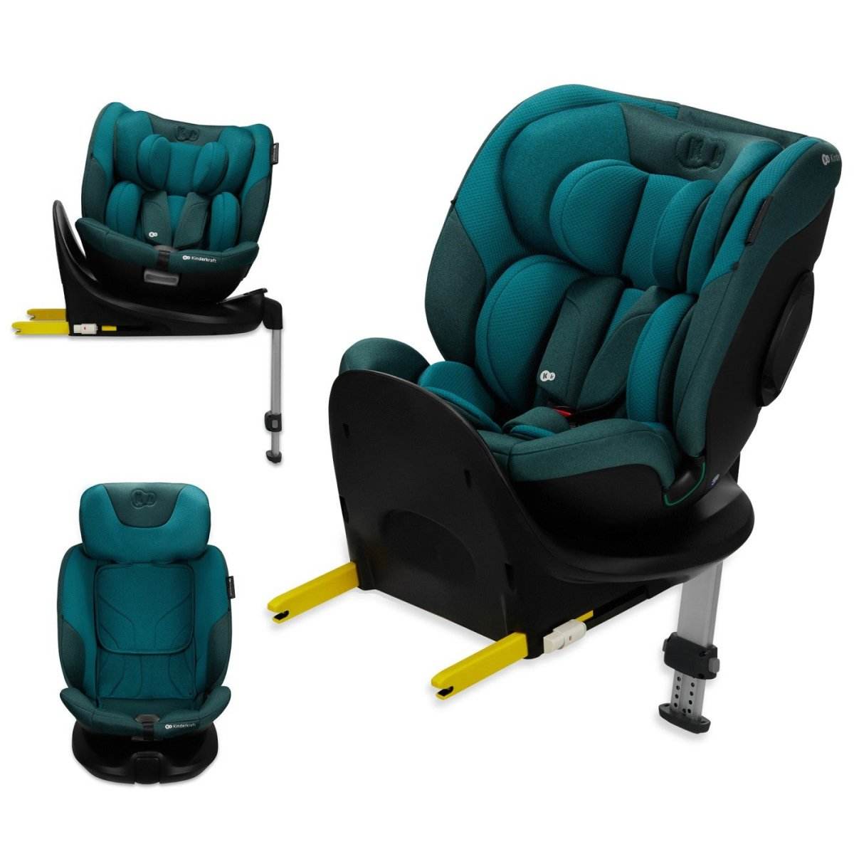 SCAUN AUTO KINDERKRAFT I-FIX, I-SIZE 40-150 CM, HARBOR BLUE - Atelieru' lui Mesterica