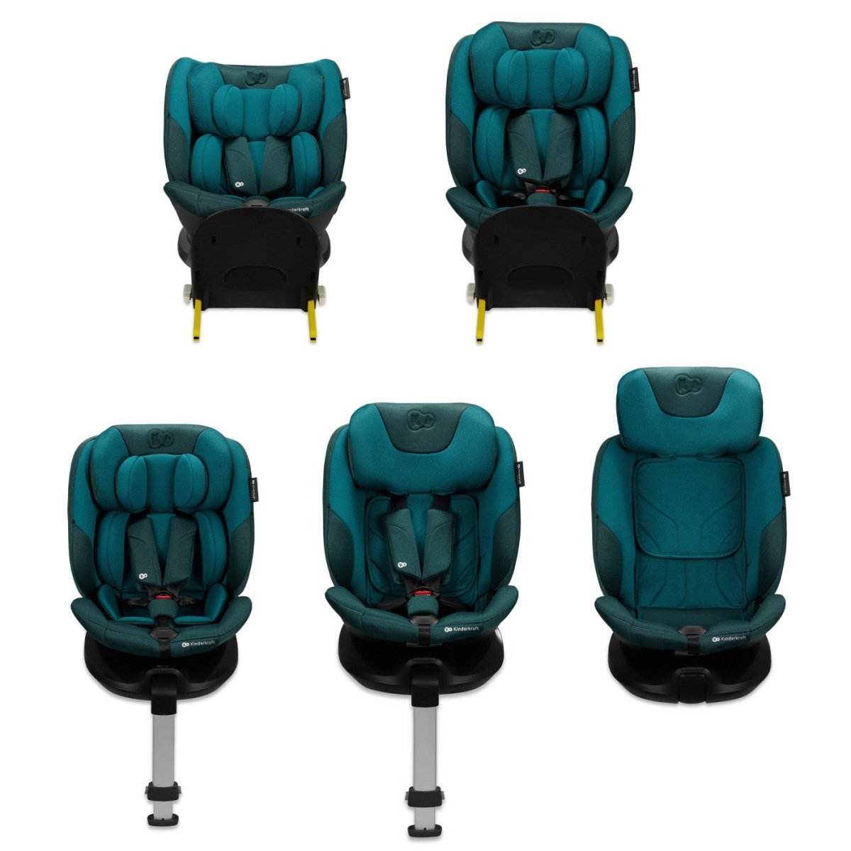 SCAUN AUTO KINDERKRAFT I-FIX, I-SIZE 40-150 CM, HARBOR BLUE - Atelieru' lui Mesterica