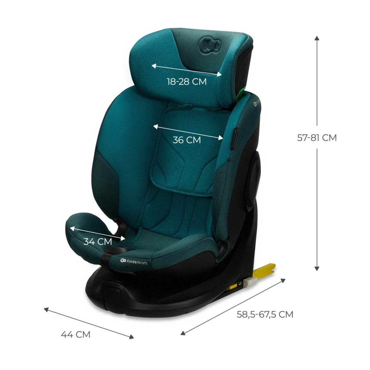 SCAUN AUTO KINDERKRAFT I-FIX, I-SIZE 40-150 CM, HARBOR BLUE - Atelieru' lui Mesterica
