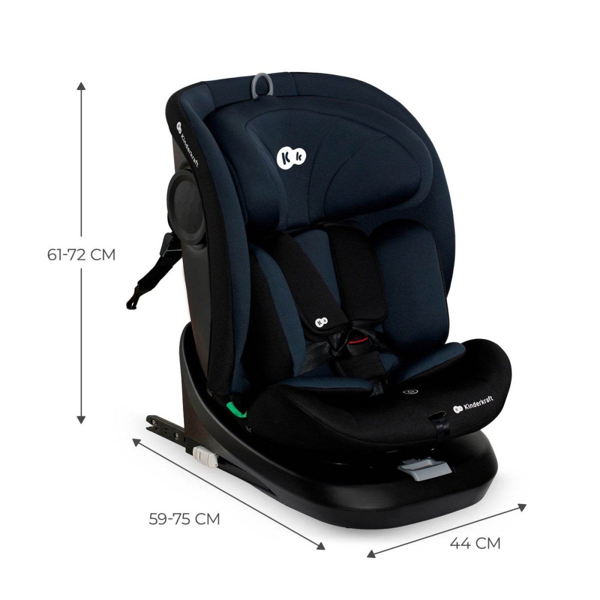 SCAUN AUTO KINDERKRAFT I - GROW I - SIZE 40 - 150 CM, BLACK Atelieru' lui Mesterica | Jucarii, haine si incaltaminte pentru copii