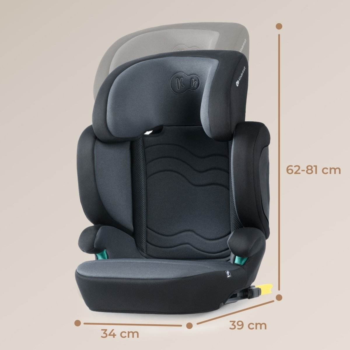 SCAUN AUTO KINDERKRAFT XPAND 2 I-SIZE 100-150 CM, GRAPHITE BLACK - Atelieru' lui Mesterica