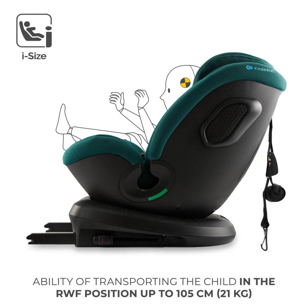 SCAUN AUTO KINDERKRAFT XPEDITION 3 I-SIZE 40-150 CM, GREEN - Atelieru' lui Mesterica