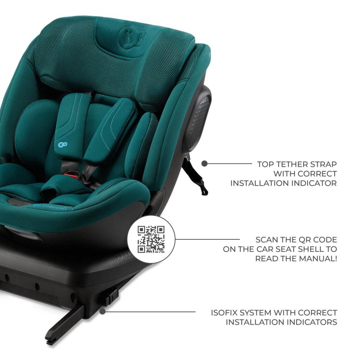 SCAUN AUTO KINDERKRAFT XPEDITION 3 I - SIZE 40 - 150 CM, GREEN Atelieru' lui Mesterica | Jucarii, haine si incaltaminte pentru copii
