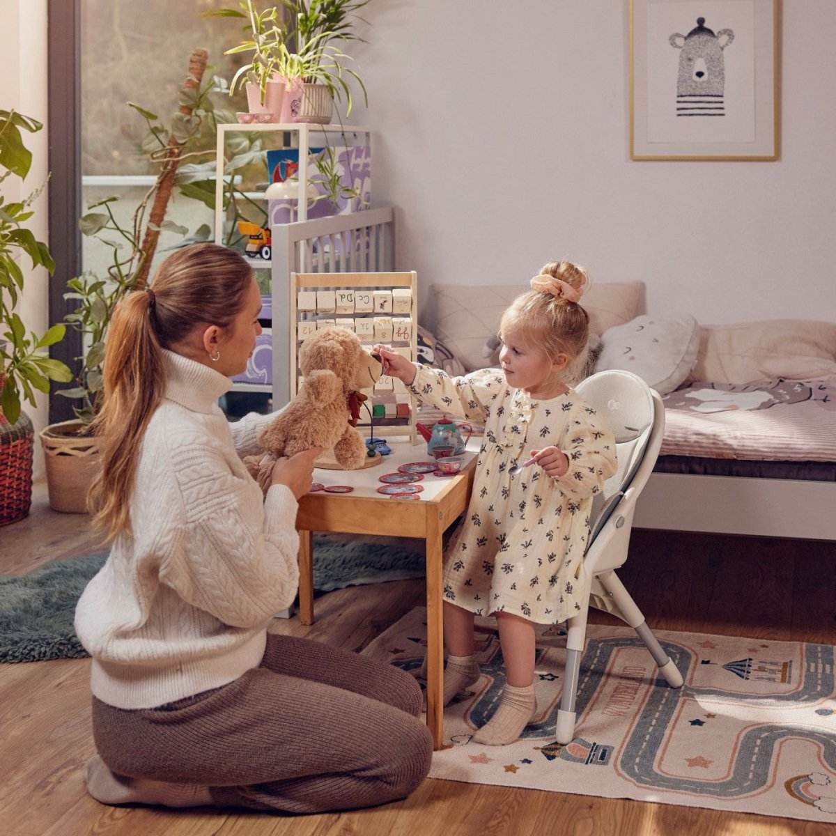 SCAUN DE MASA KINDERKRAFT DINNLY, GREY - Atelieru' lui Mesterica