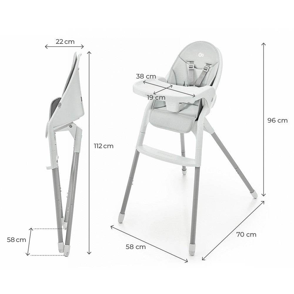 SCAUN DE MASA KINDERKRAFT DINNLY, GREY - Atelieru' lui Mesterica