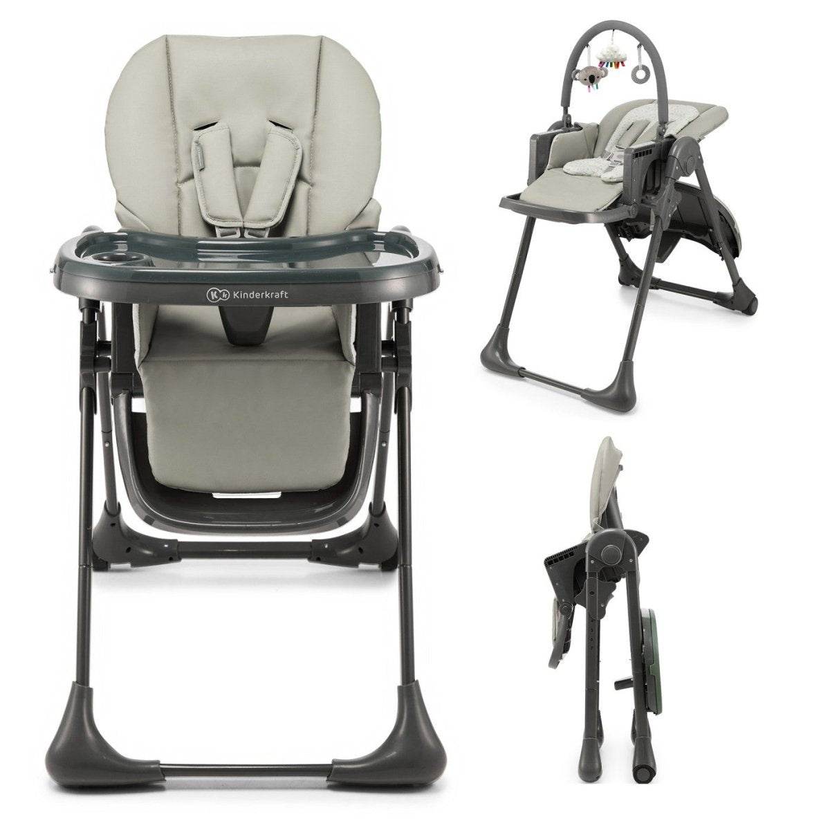 SCAUN DE MASA KINDERKRAFT TUMMIE, PLIABIL, GREY - Atelieru' lui Mesterica