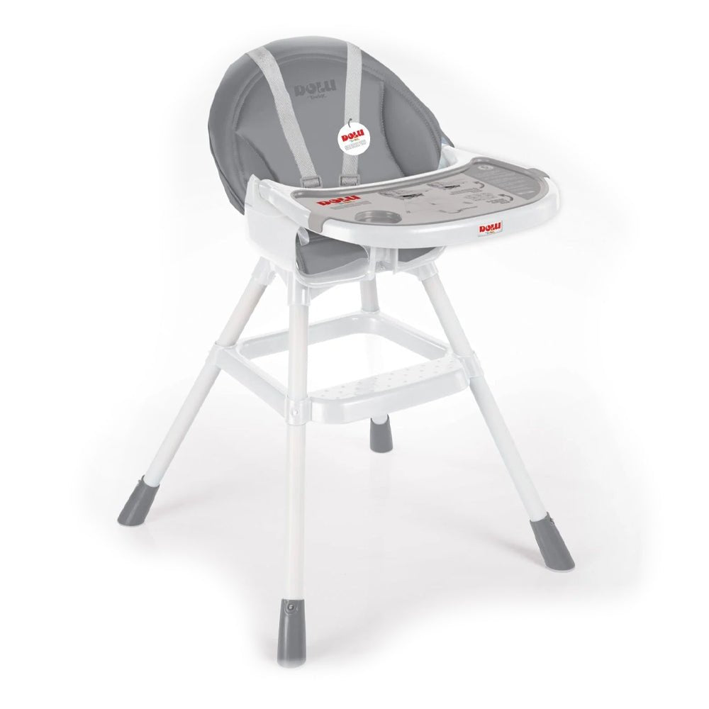Scaunel cu masuta pentru bebe, alb/gri, 90x70x60 cm - Dolu Atelieru' lui Mesterica | Jucarii, haine si incaltaminte pentru copii