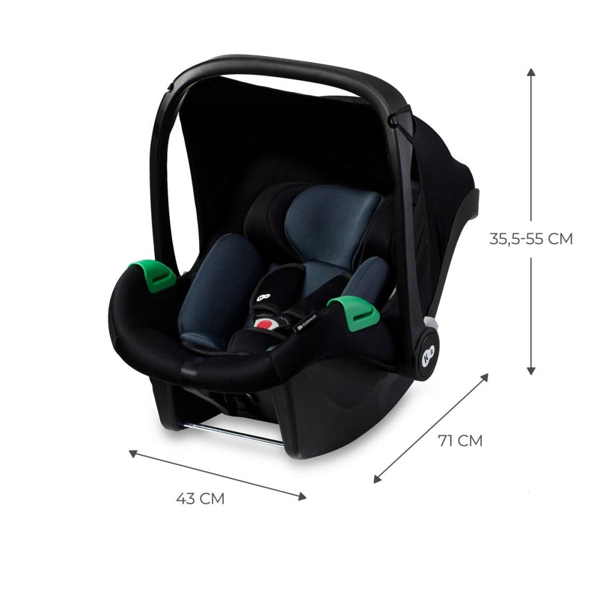 SCOICA AUTO I-SIZE, 40-75 CM, KINDERKRAFT MINK PRO, BLACK - Atelieru' lui Mesterica