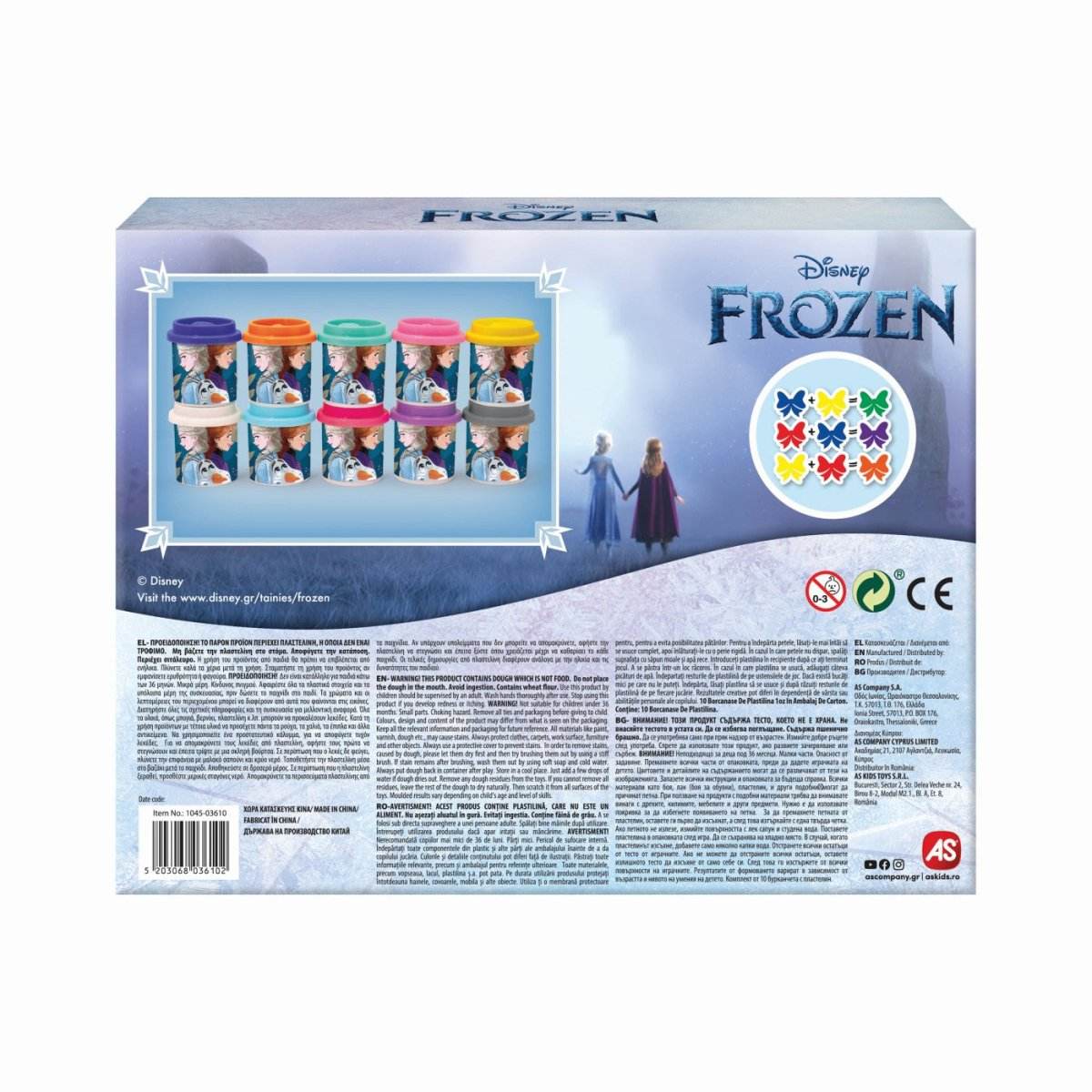 SET 10 BORCANASE DE PLASTILINA FROZEN IN AMBALAJ DE CARTON - Atelieru' lui Mesterica