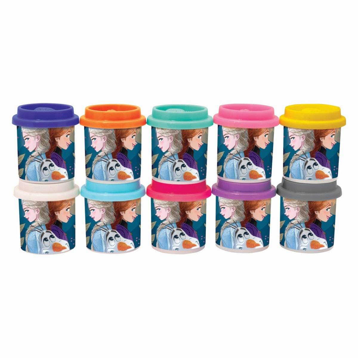 SET 10 BORCANASE DE PLASTILINA FROZEN IN AMBALAJ DE CARTON - Atelieru' lui Mesterica