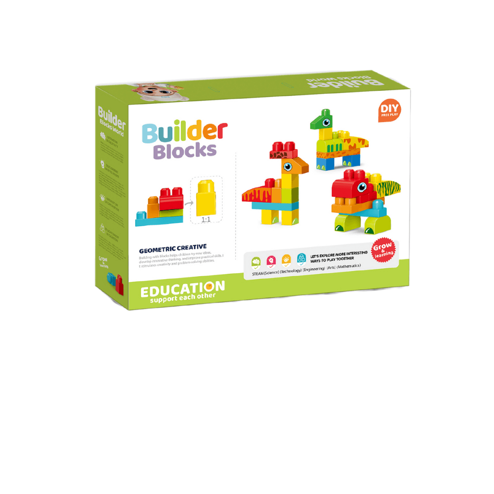 Set de constructie STEAM - Dinozauri haiosi (31 piese) Atelieru' lui Mesterica | Jucarii, haine si incaltaminte pentru copii