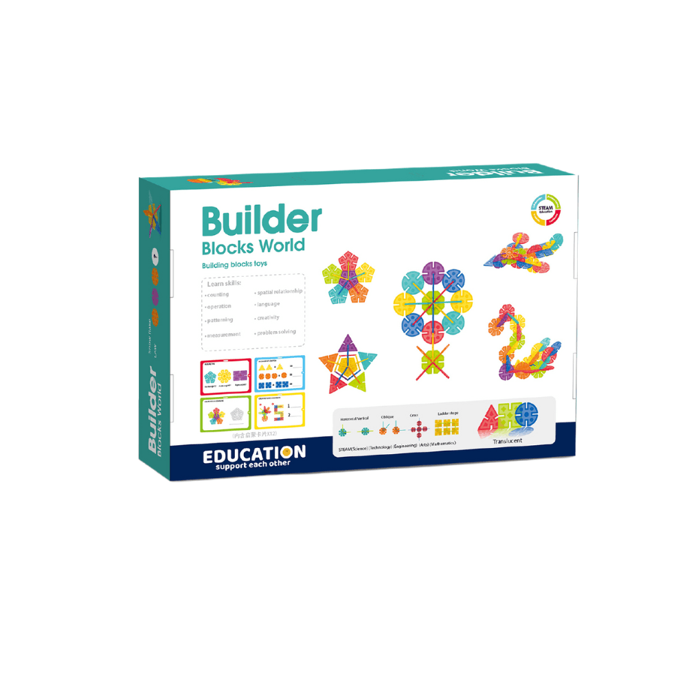 Set de constructie STEAM - Fulgi de zapada (112 piese) Atelieru' lui Mesterica | Jucarii, haine si incaltaminte pentru copii