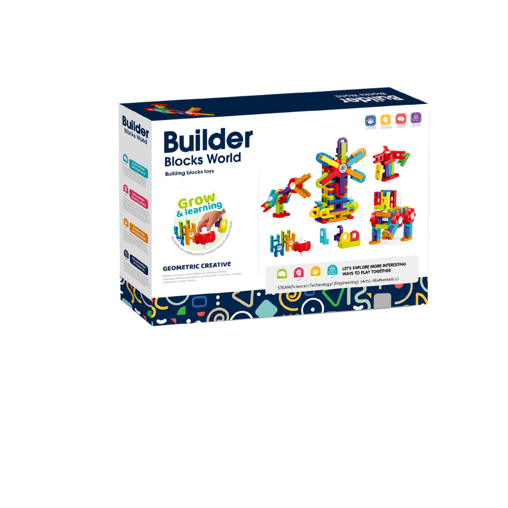 Set de constructie STEAM - Fun Blocks (78 piese) Atelieru' lui Mesterica | Jucarii, haine si incaltaminte pentru copii