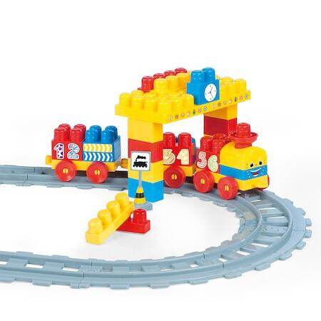 Set de constructii cu trenulet - 58 piese Atelieru' lui Mesterica | Jucarii, haine si incaltaminte pentru copii