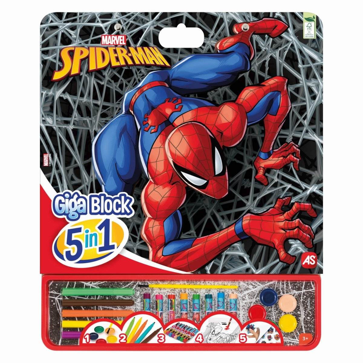 SPIDER MAN SET PENTRU DESEN GIGA BLOCK 5 IN 1 - Atelieru' lui Mesterica