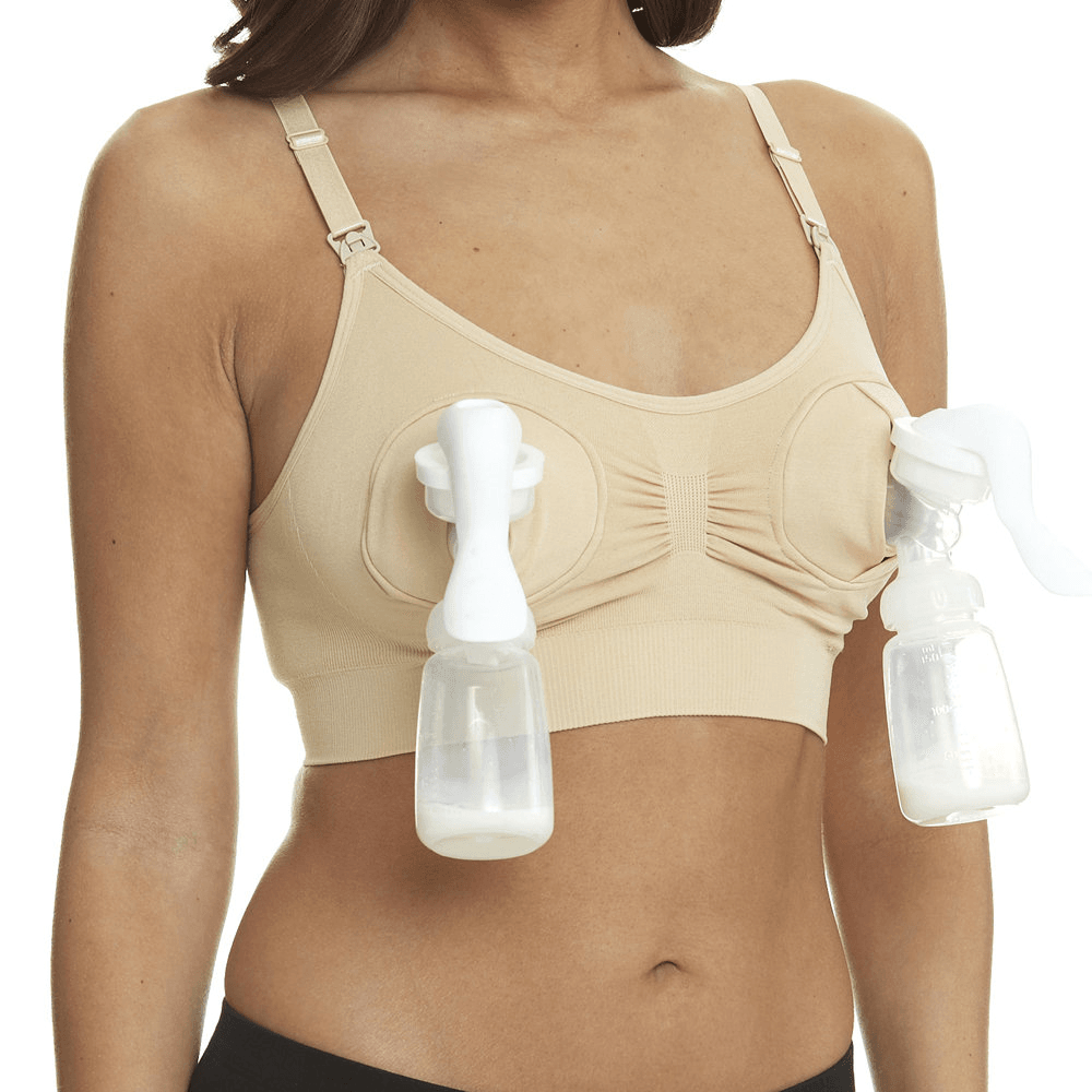 Sutien 2 in1 - Alaptare si sustinere pompa san (bej) Atelieru' lui Mesterica | Jucarii, haine si incaltaminte pentru copii