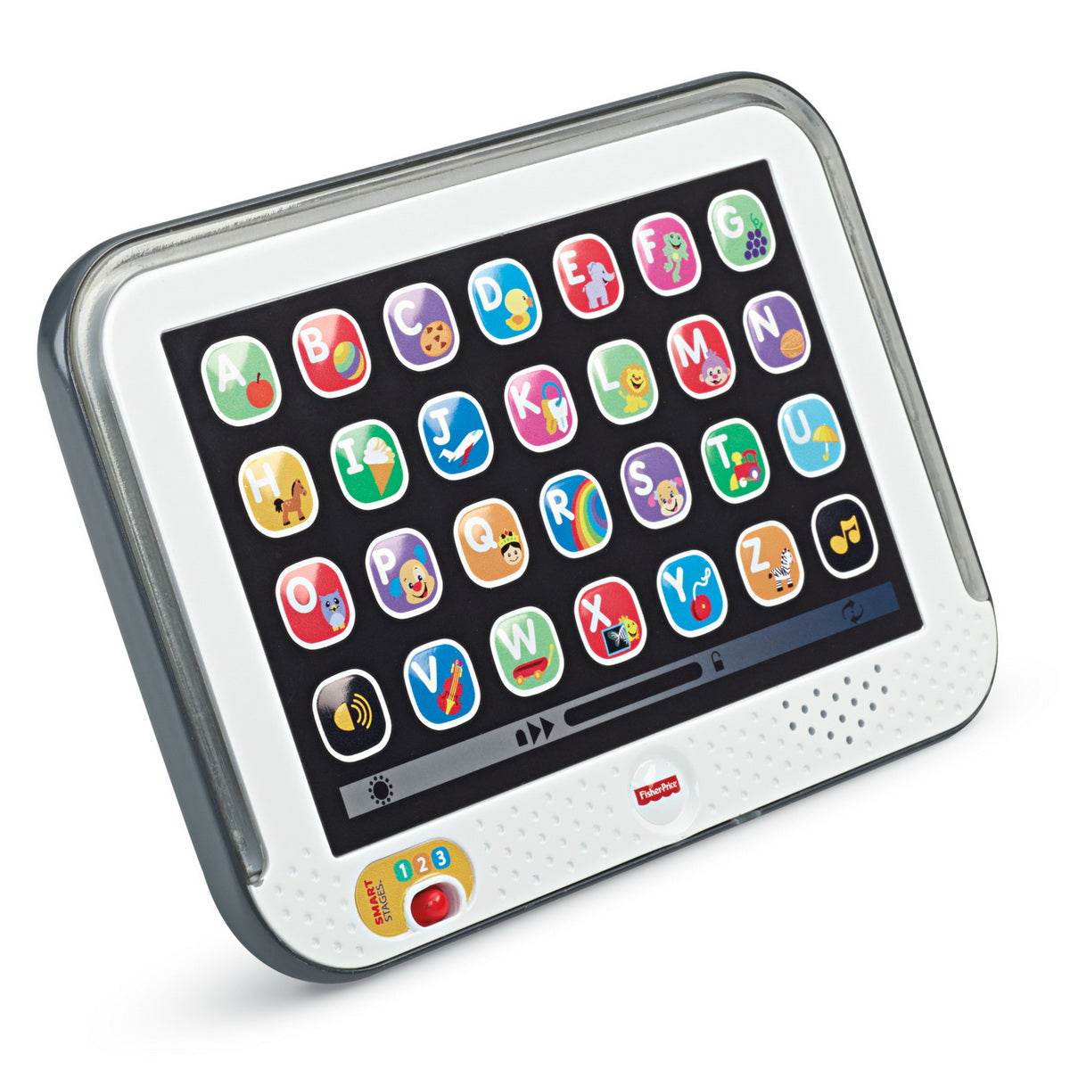 TABLETA EDUCATIVA CU 3 NIVELURI DE DEZVOLTARE LIMBA ROMANA FISHER PRICE - Atelieru' lui Mesterica
