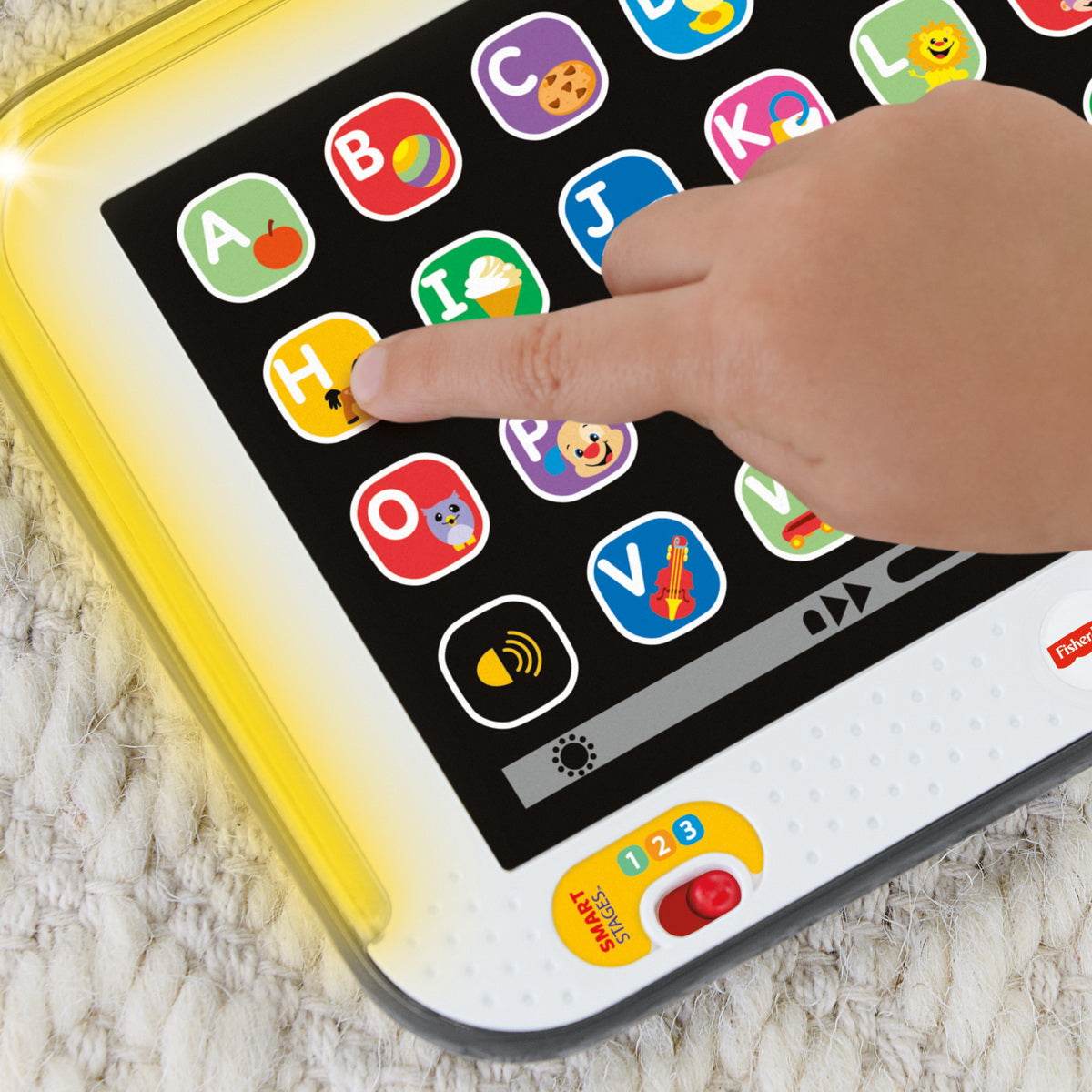 TABLETA EDUCATIVA CU 3 NIVELURI DE DEZVOLTARE LIMBA ROMANA FISHER PRICE - Atelieru' lui Mesterica