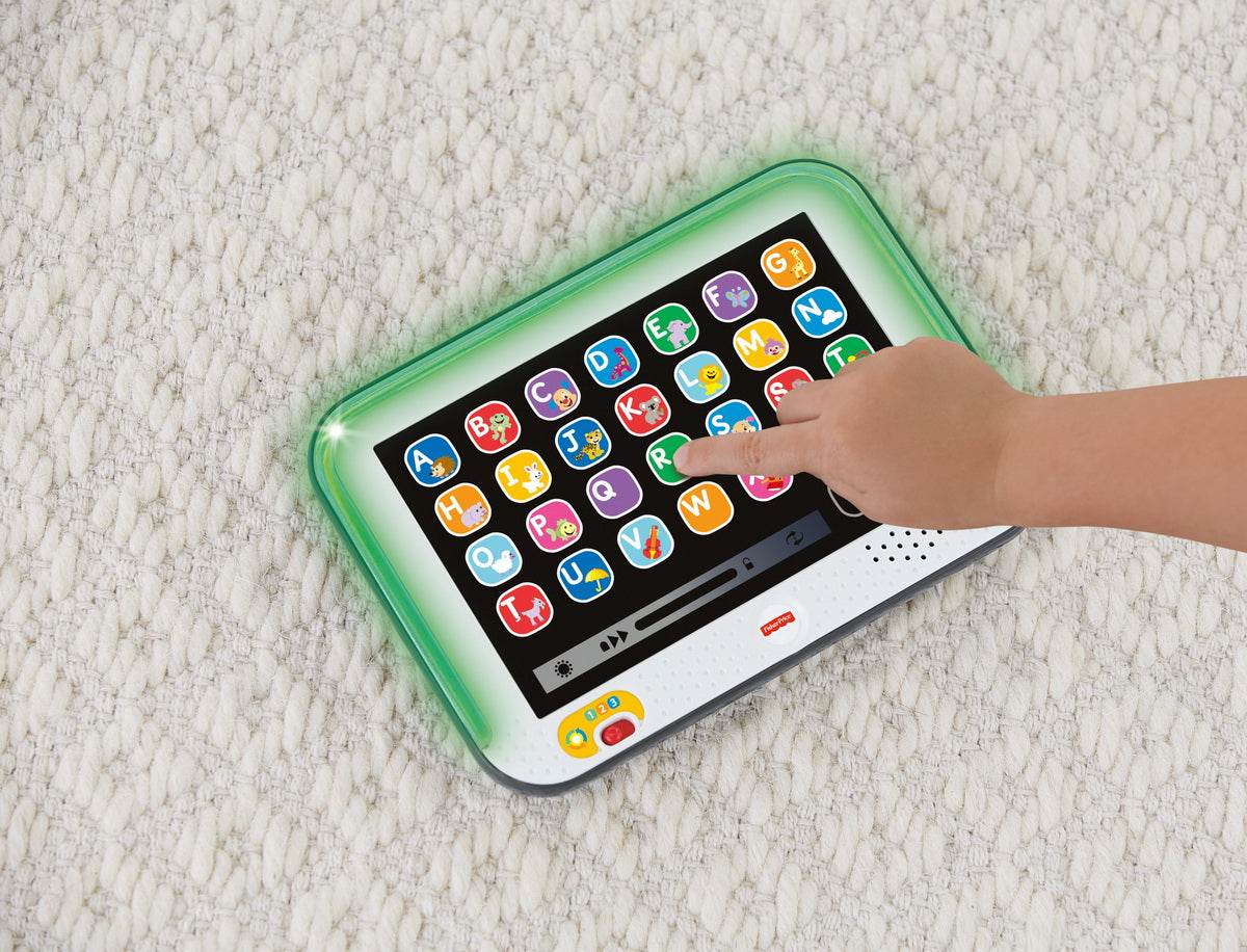 TABLETA EDUCATIVA CU 3 NIVELURI DE DEZVOLTARE LIMBA ROMANA FISHER PRICE - Atelieru' lui Mesterica