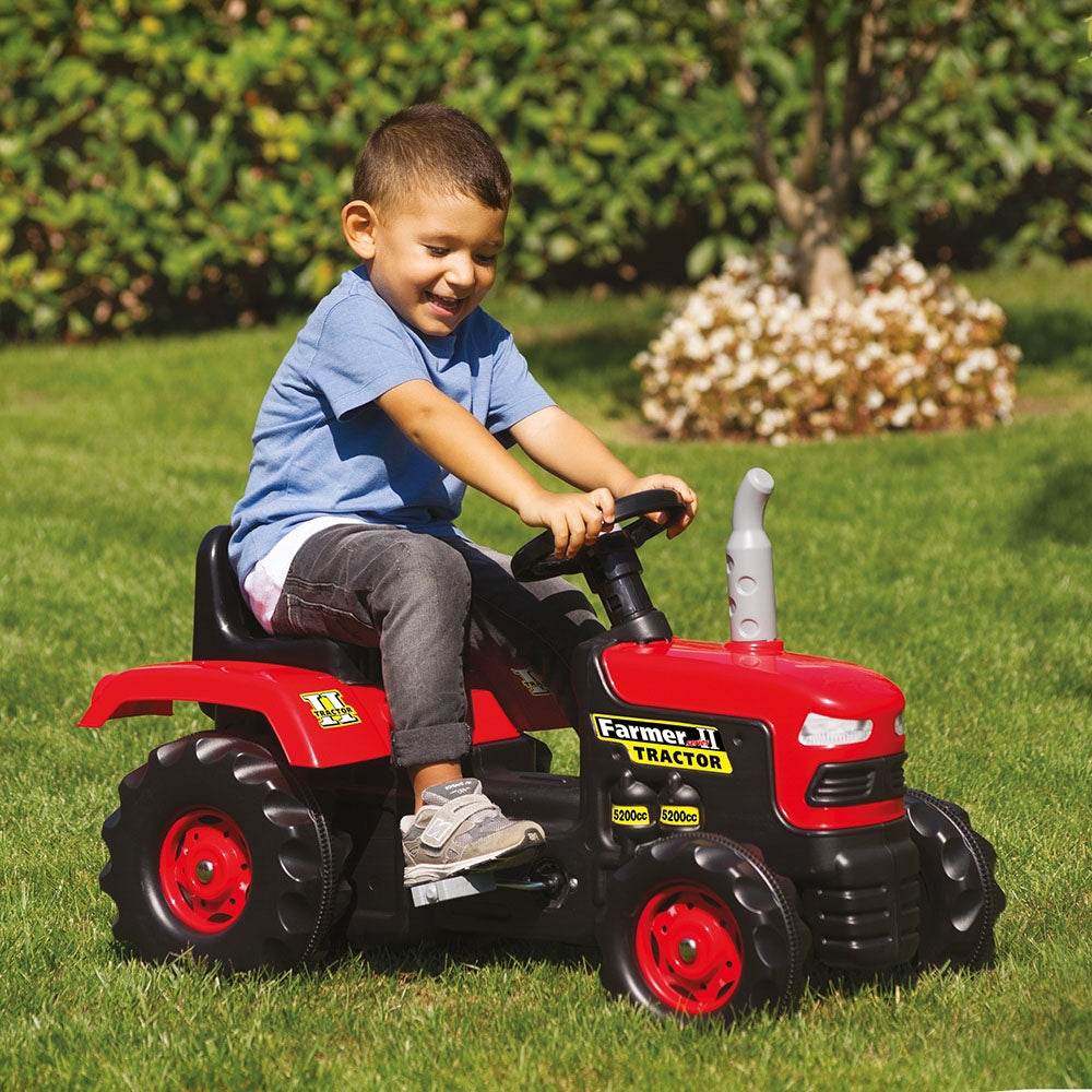 Tractor cu pedale, rosu, 53x83x45 - Dolu Atelieru' lui Mesterica | Jucarii, haine si incaltaminte pentru copii