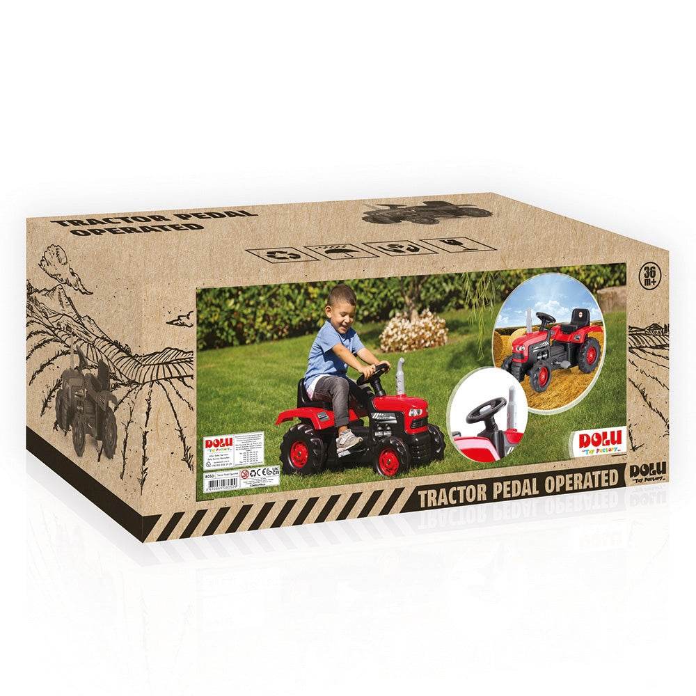 Tractor cu pedale, rosu, 53x83x45 - Dolu Atelieru' lui Mesterica | Jucarii, haine si incaltaminte pentru copii