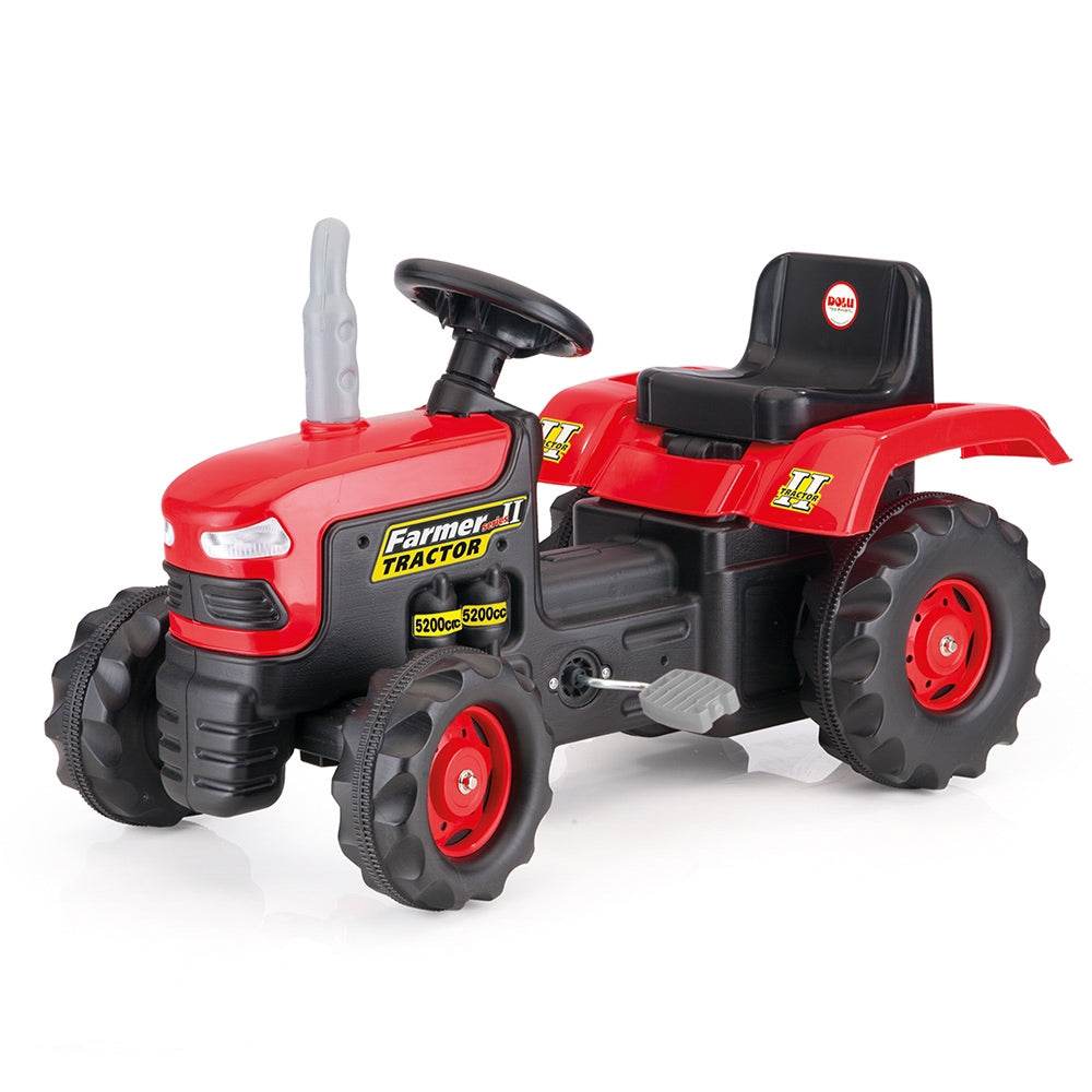 Tractor cu pedale, rosu, 53x83x45 - Dolu - Atelieru' lui Mesterica