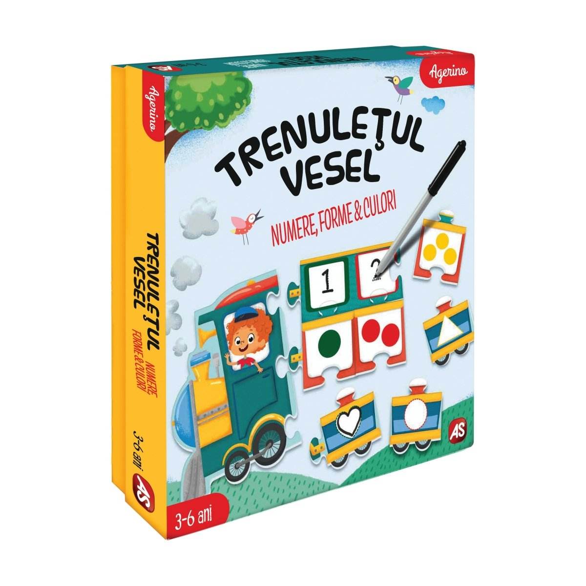 TRENULETUL VESEL NUMERE FORME CULORI - Atelieru' lui Mesterica