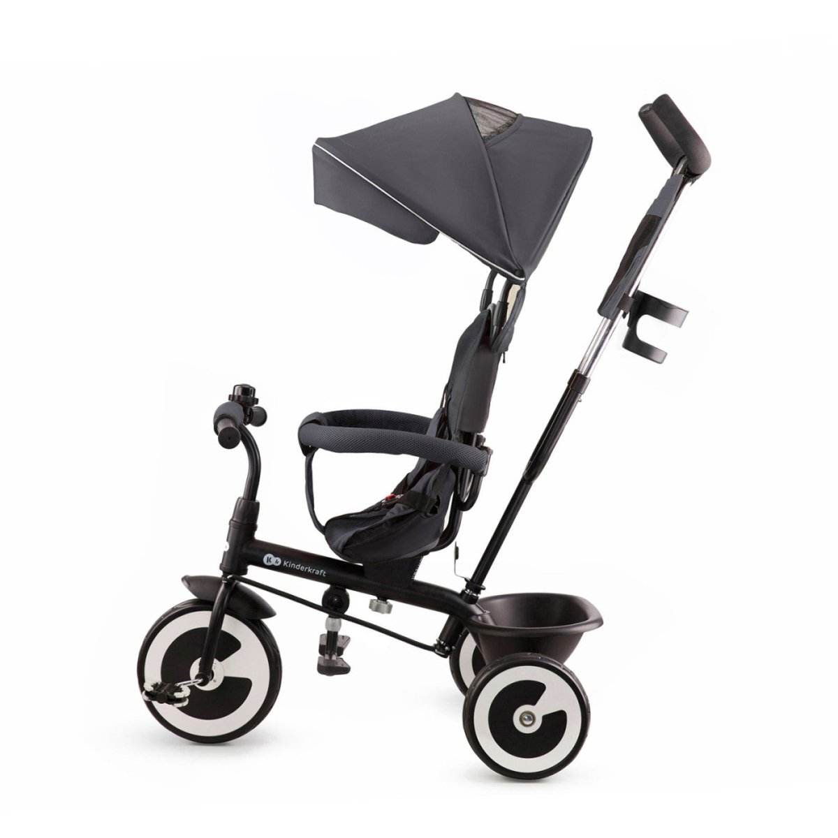 TRICICLETA COPII KINDERKRAFT ASTON, MALACHITE GREY Atelieru' lui Mesterica | Jucarii, haine si incaltaminte pentru copii