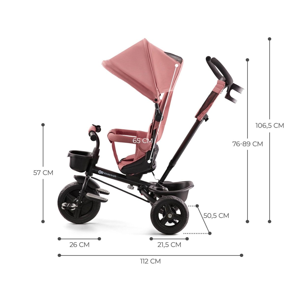 TRICICLETA COPII KINDERKRAFT AVEO, ROSE PINK Atelieru' lui Mesterica | Jucarii, haine si incaltaminte pentru copii