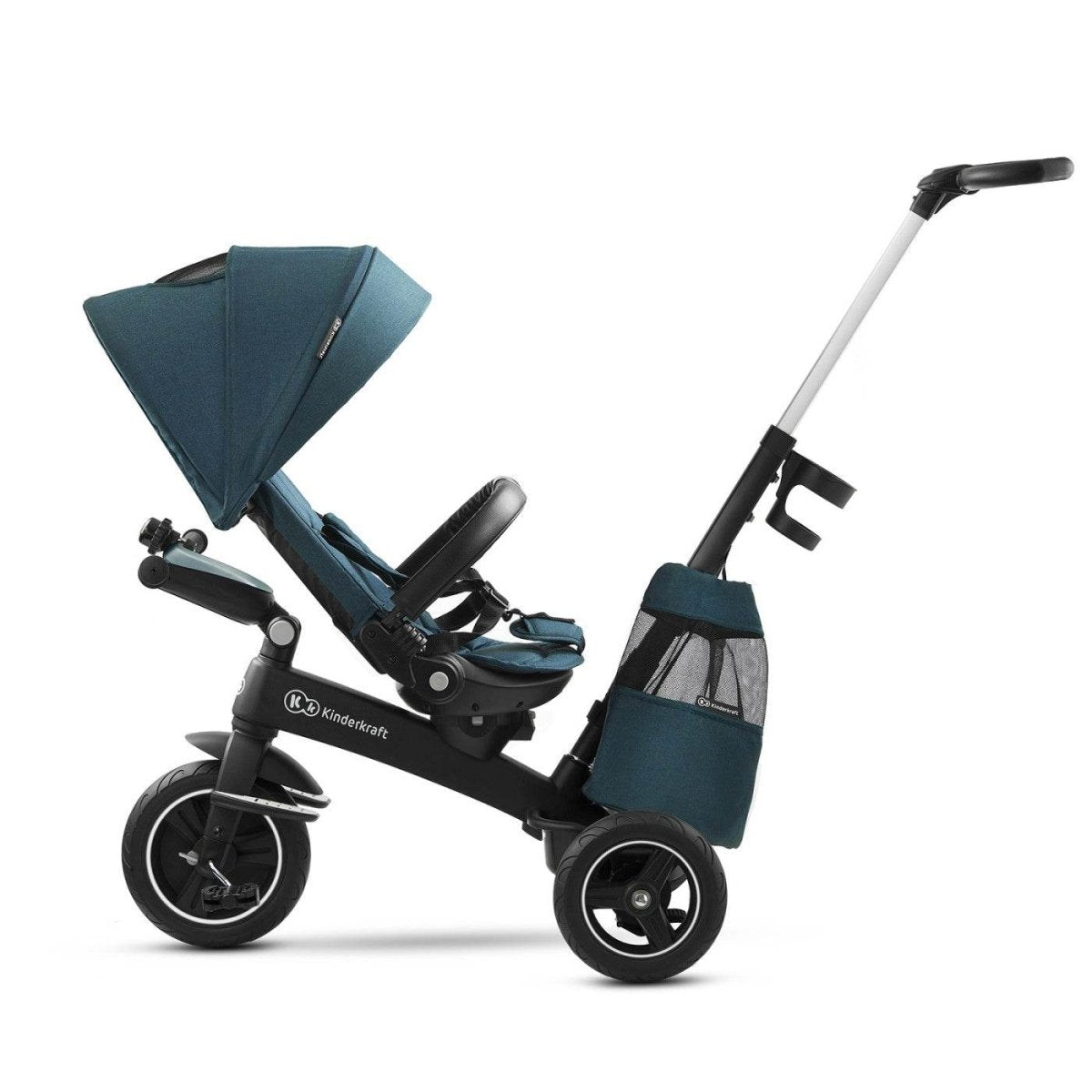 TRICICLETA KINDERKRAFT EASYTWIST, MIDNIGHT GREEN Atelieru' lui Mesterica | Jucarii, haine si incaltaminte pentru copii