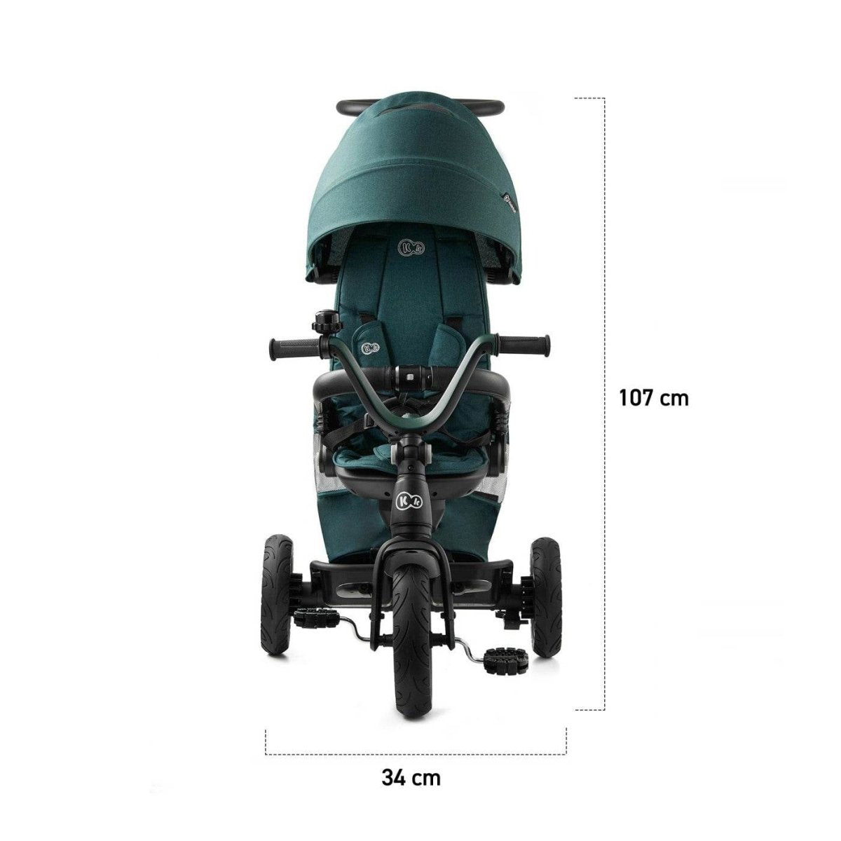 TRICICLETA KINDERKRAFT EASYTWIST, MIDNIGHT GREEN Atelieru' lui Mesterica | Jucarii, haine si incaltaminte pentru copii