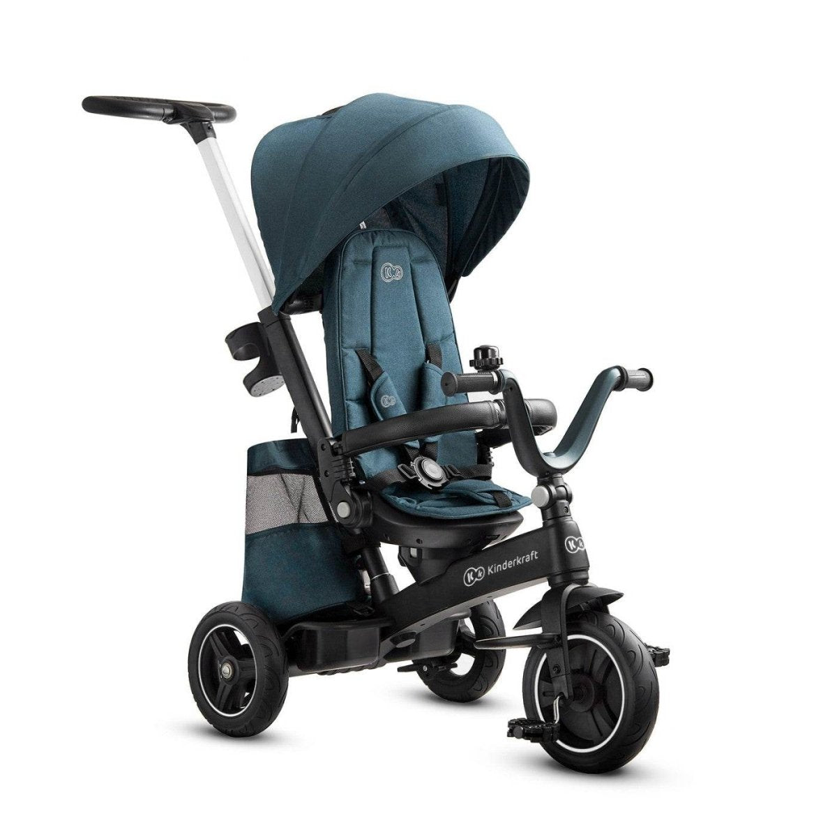 TRICICLETA KINDERKRAFT EASYTWIST, MIDNIGHT GREEN Atelieru' lui Mesterica | Jucarii, haine si incaltaminte pentru copii