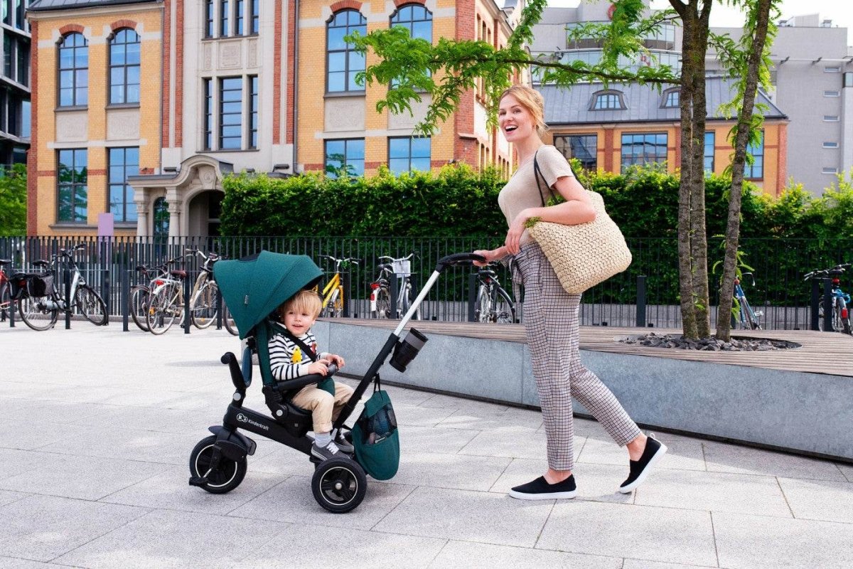 TRICICLETA KINDERKRAFT EASYTWIST, MIDNIGHT GREEN Atelieru' lui Mesterica | Jucarii, haine si incaltaminte pentru copii