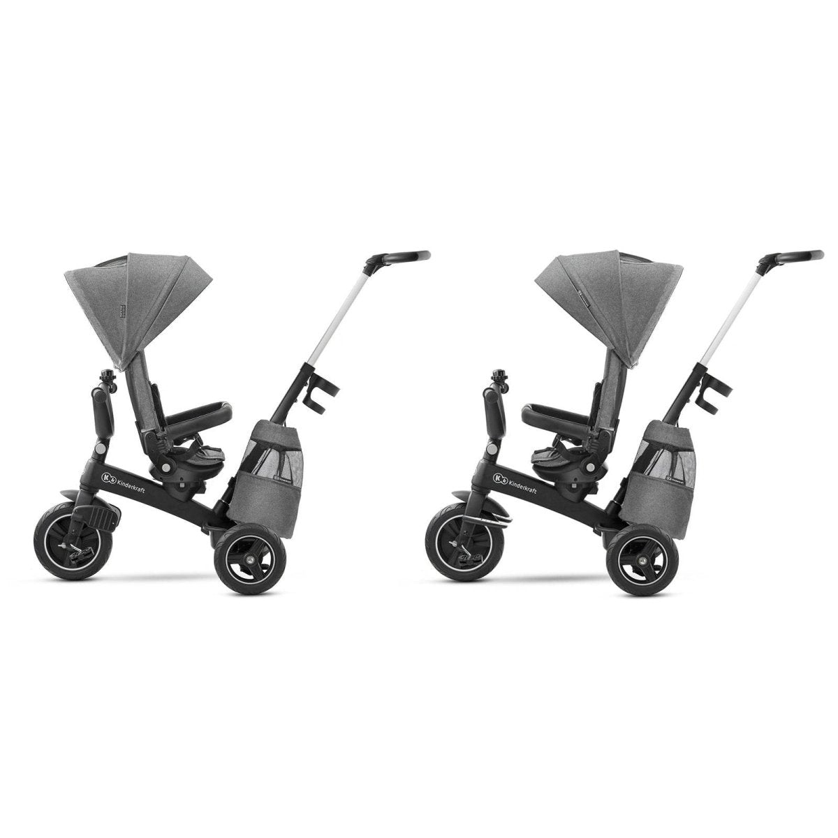 TRICICLETA KINDERKRAFT EASYTWIST, PLATINUM GREY Atelieru' lui Mesterica | Jucarii, haine si incaltaminte pentru copii