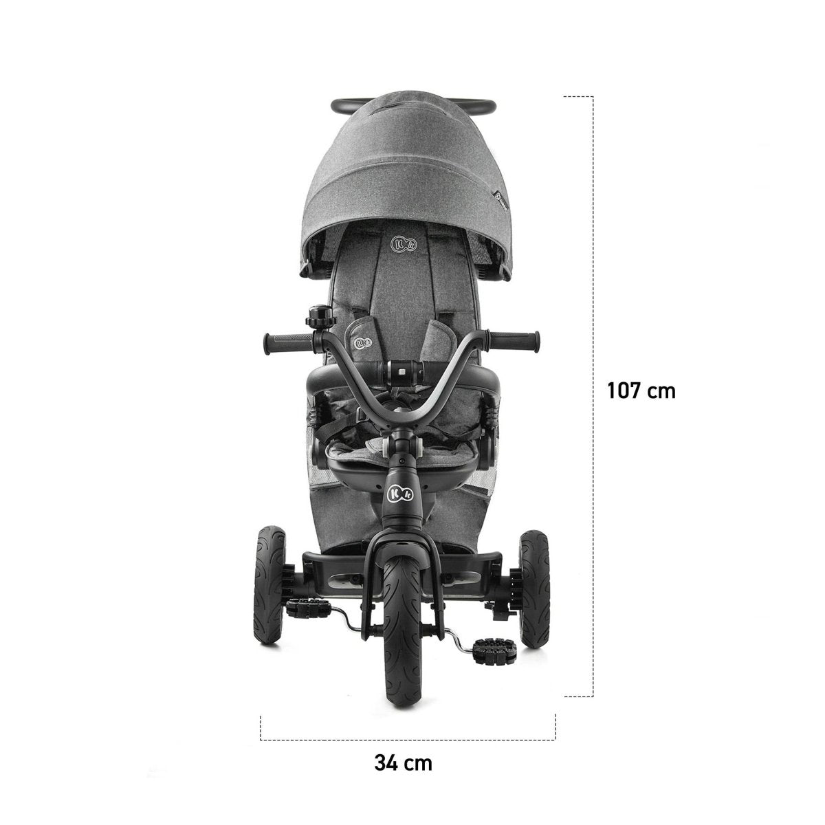 TRICICLETA KINDERKRAFT EASYTWIST, PLATINUM GREY Atelieru' lui Mesterica | Jucarii, haine si incaltaminte pentru copii