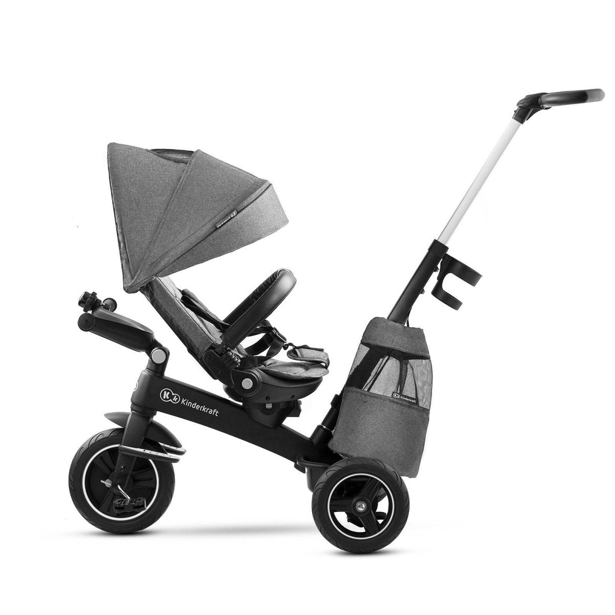 TRICICLETA KINDERKRAFT EASYTWIST, PLATINUM GREY Atelieru' lui Mesterica | Jucarii, haine si incaltaminte pentru copii