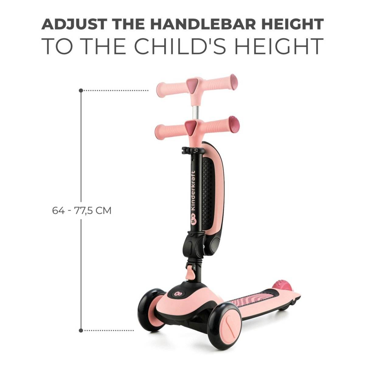 TROTINETA KINDERKRAFT HALLEY, ROSA PINK - Atelieru' lui Mesterica
